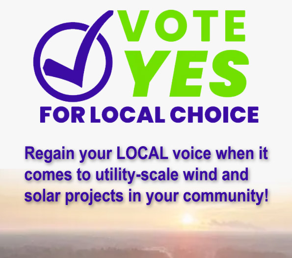 Regain your LOCAL voice when it comes to utility-scale wind and solar projects in Michigan