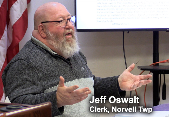 Jeff Oswalt Norvell Township Clerk Michigan